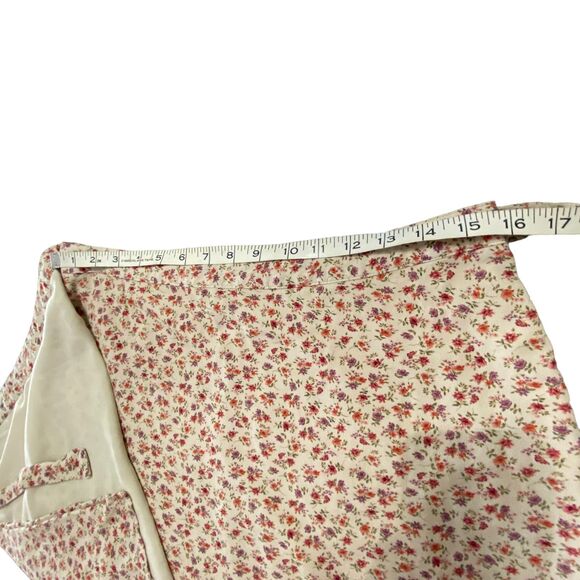 American Eagle Women Floral High-Waisted Tie Wrap Mini Skirt Lined Large - Picture 6 of 9